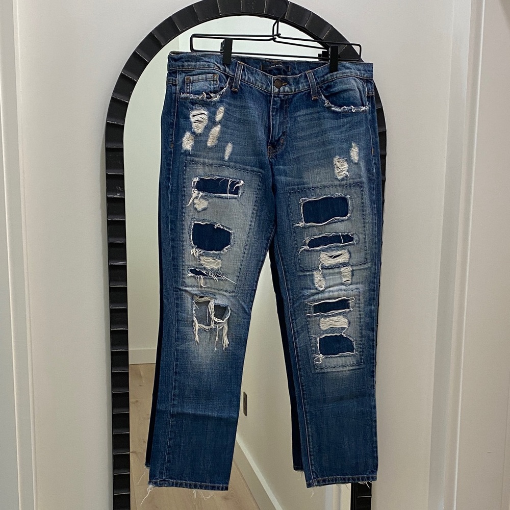 Flying Monkey Distressed Ankle Jeans